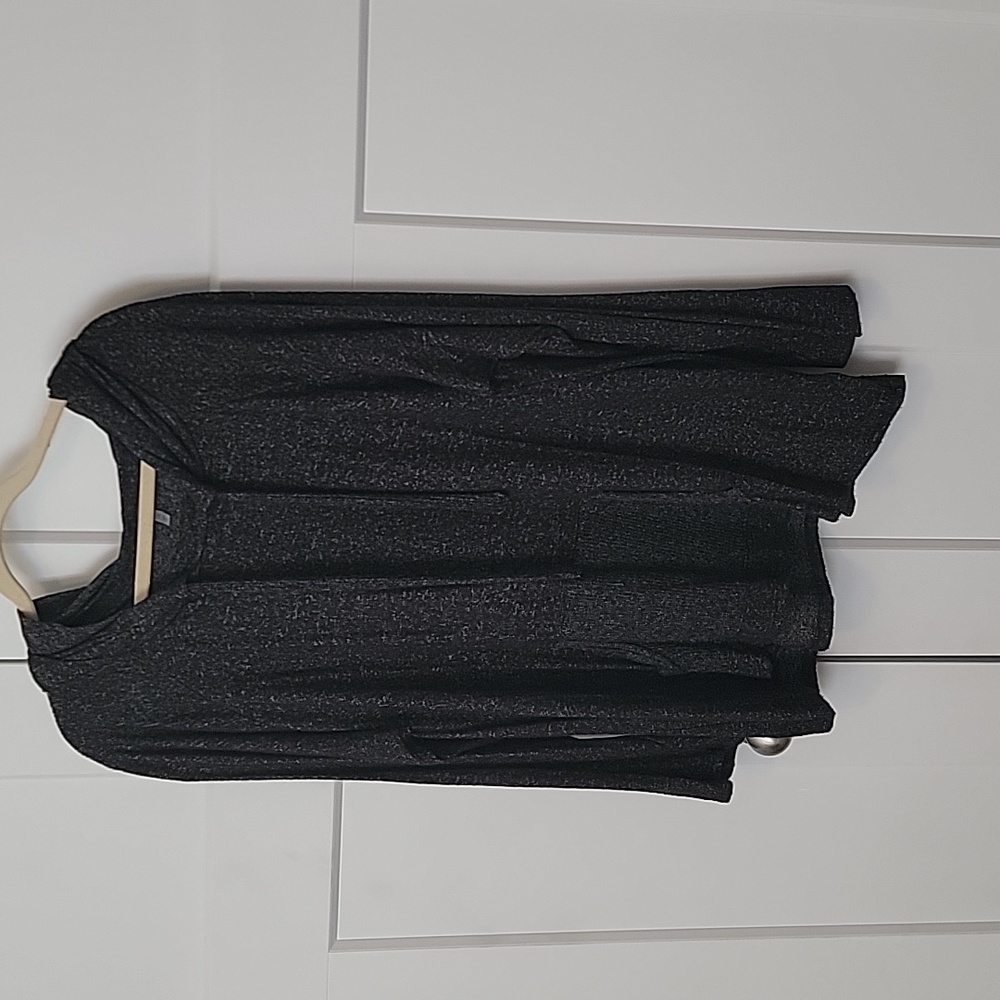 Women's Laila Jayde Heathered Black Hooded Sweater, Size 2X